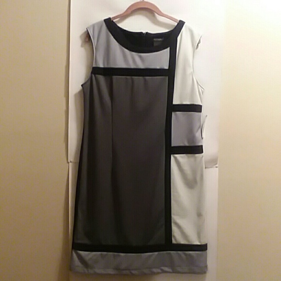 METAPHOR Dresses & Skirts - METAPHOR COLOR BLOCKED SHEATH DRESS, SIZE LARGE